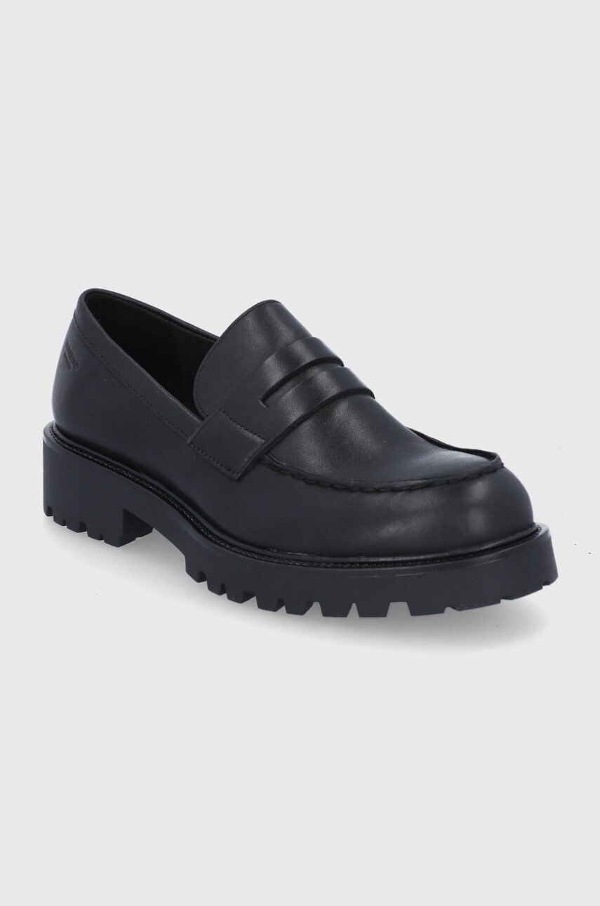 Шкіряні туфлі Vagabond Shoemakers жіночі колір чорний на плоскому ходу