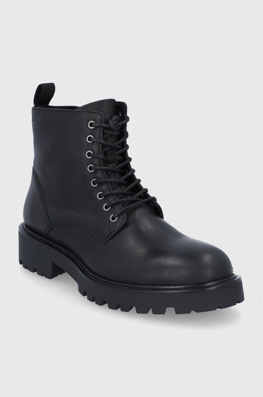 Шкіряні черевики Vagabond Shoemakers жіночі колір чорний на платформі