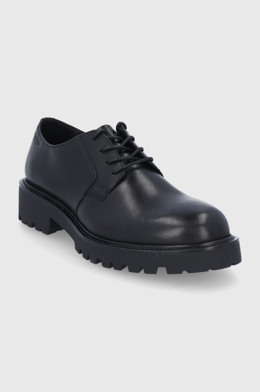 Шкіряні туфлі Vagabond Shoemakers жіночі колір чорний на плоскому ходу