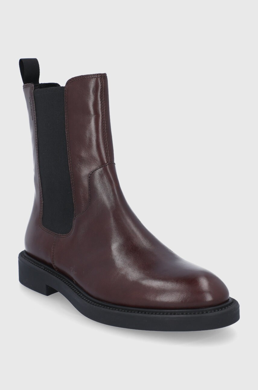 Шкіряні черевики Vagabond Shoemakers жіночі колір коричневий на плоскому ходу