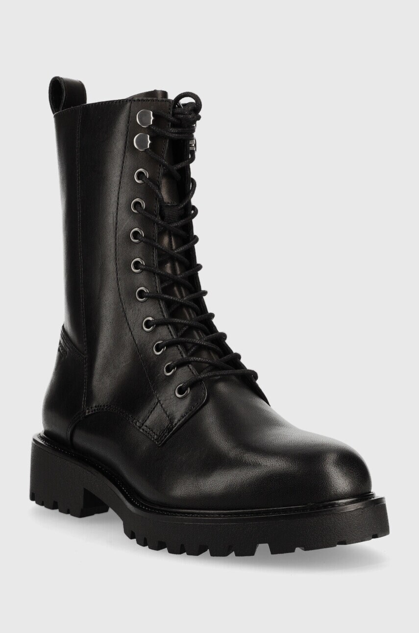 Шкіряні черевики Vagabond Shoemakers Kenova жіночі колір чорний на плоскому ходу утеплене