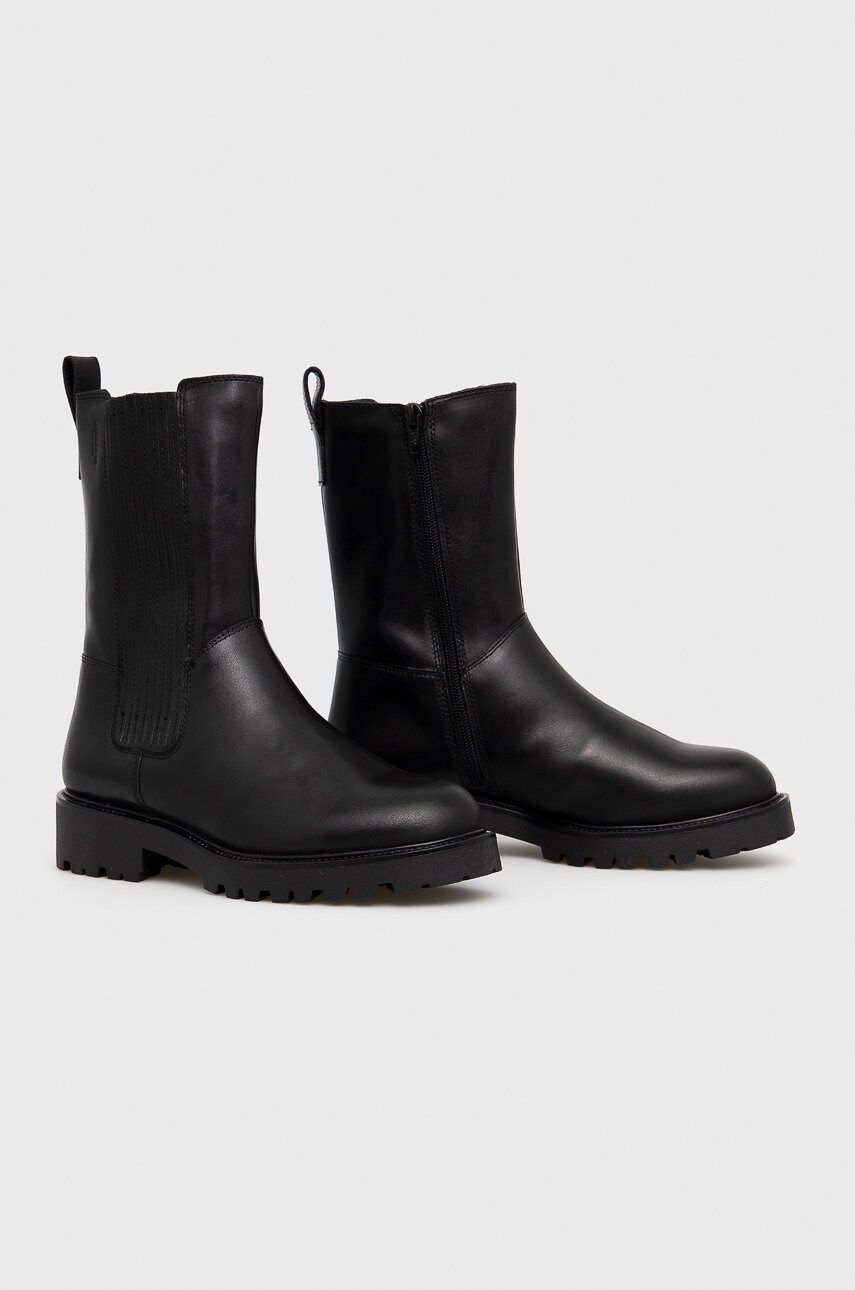 Шкіряні черевики Vagabond Shoemakers Kenova жіночі колір чорний на плоскому ходу утеплене