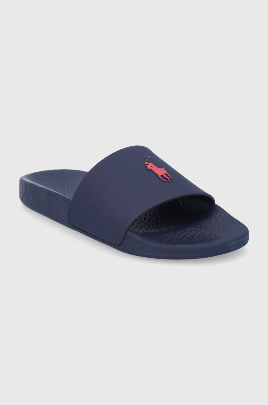 Шльопанці Polo Ralph Lauren Polo Slide колір синій 809852071002