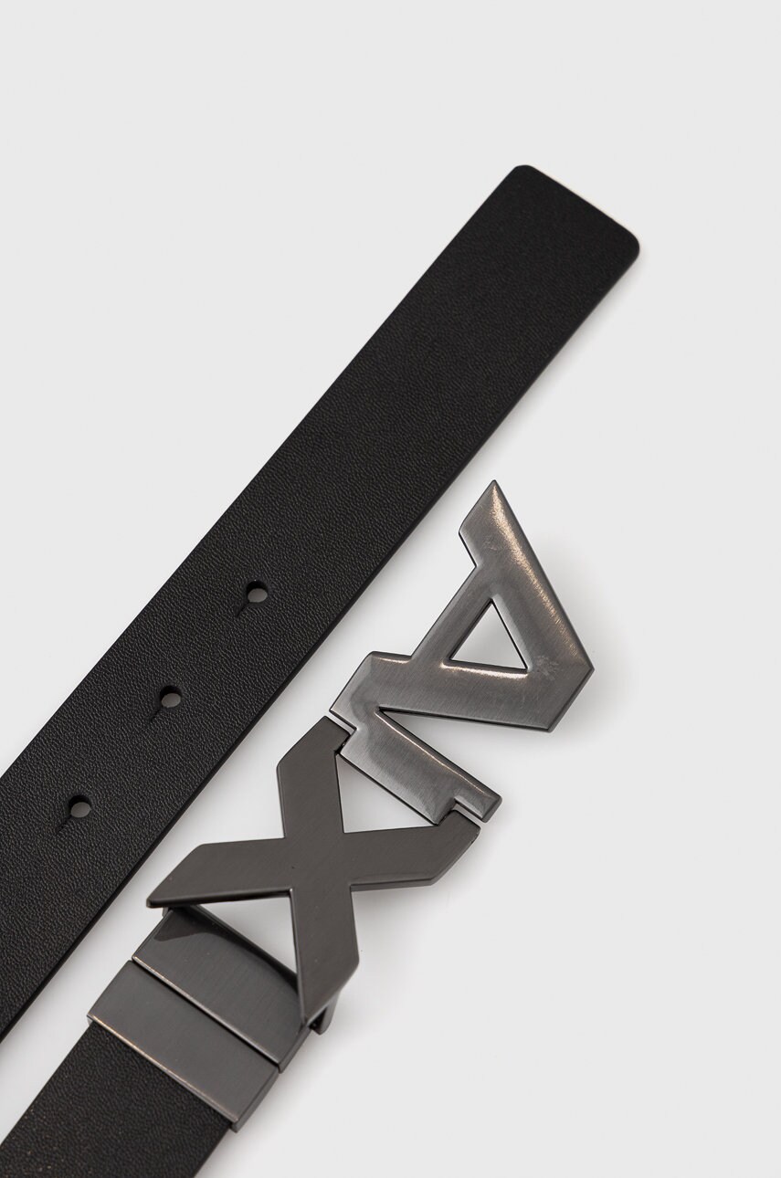 Шкіряний ремінь Armani Exchange чоловічий колір чорний