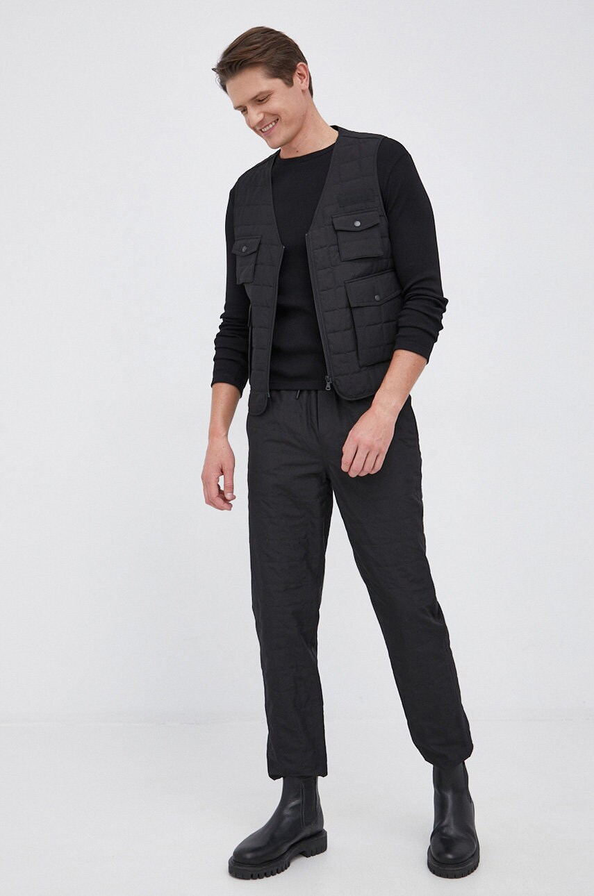 Штани Sisley чоловічі колір чорний фасон jogger