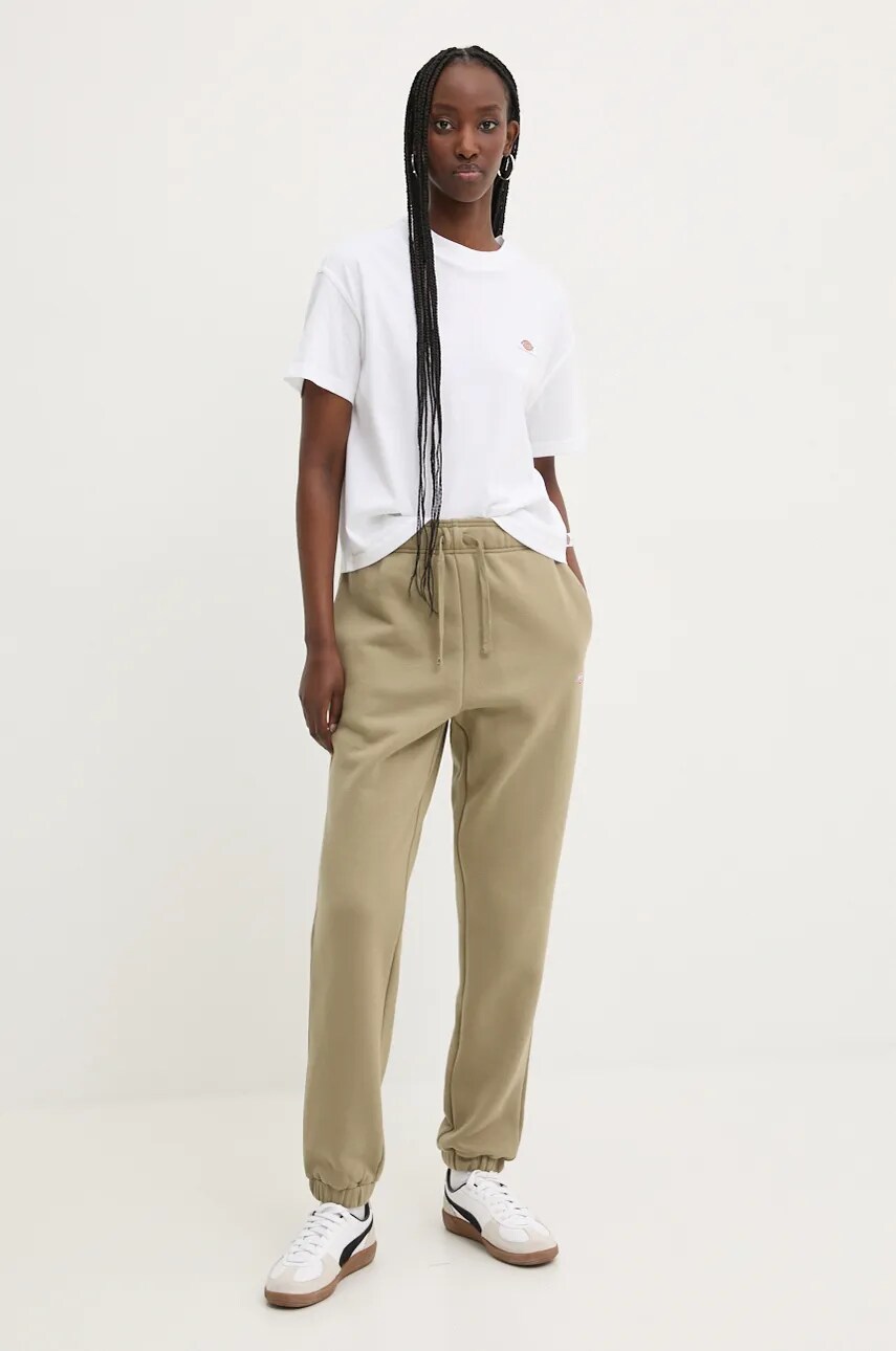 Штани Dickies колір зелений з принтом