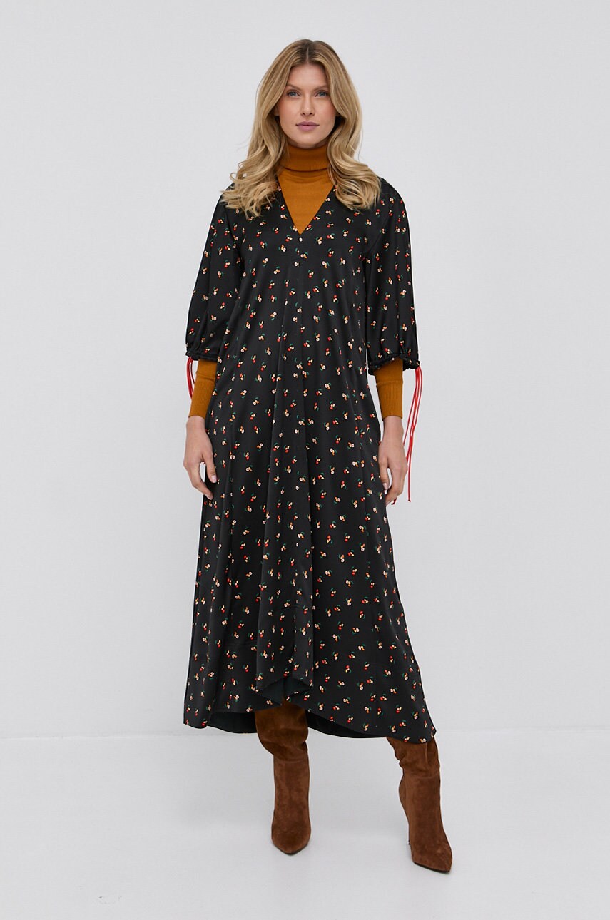 Сукня Victoria Victoria Beckham колір чорний midi oversize
