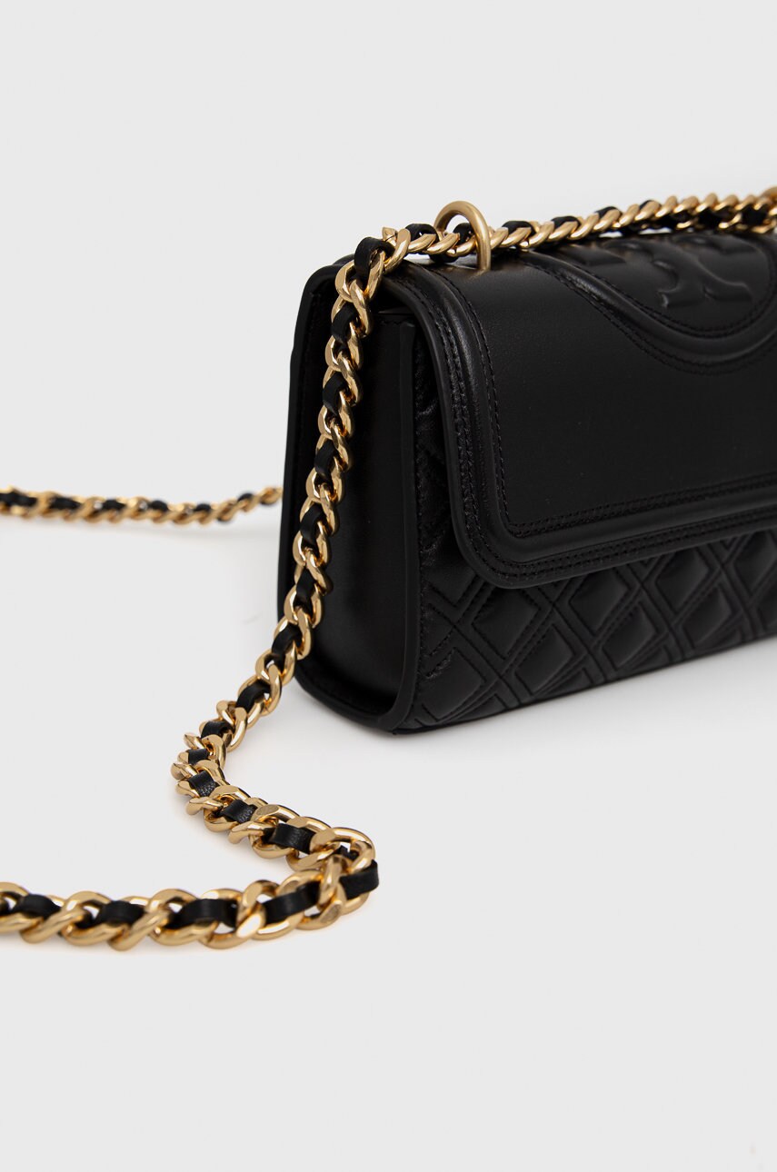 Шкіряна сумочка Tory Burch колір чорний