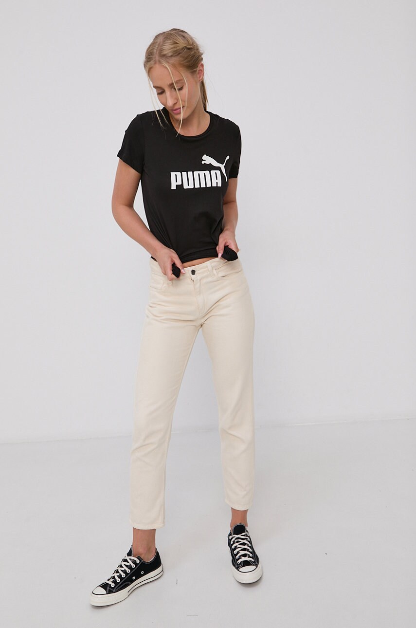Бавовняна футболка Puma 586774 колір чорний