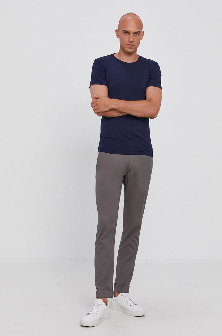 Футболка Polo Ralph Lauren (2-pack) чоловіча колір синій гладкий