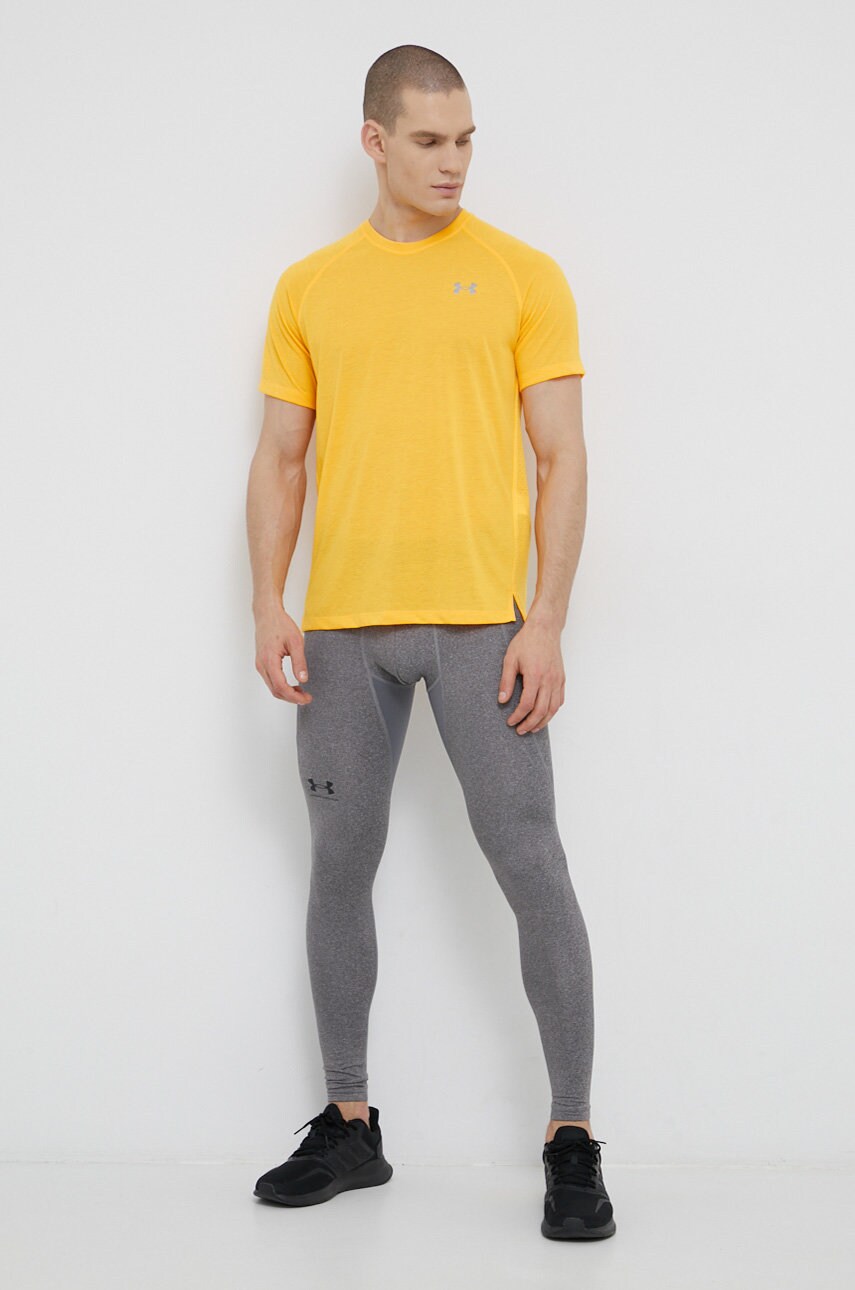 Бігова футболка Under Armour Streaker колір жовтий однотонна