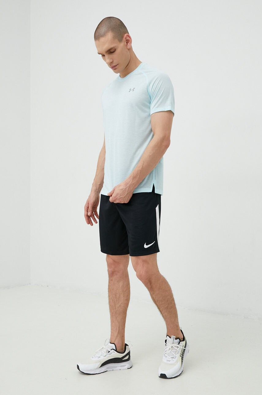 Бігова футболка Under Armour колір синій однотонний