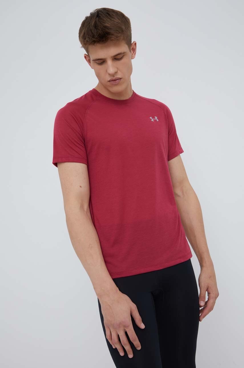Бігова футболка Under Armour Streaker колір червоний однотонна