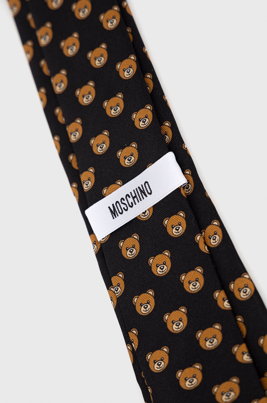 Шовковий галстук Moschino колір чорний