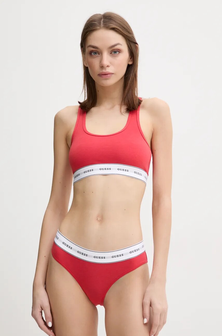 Бюстгальтер Guess колір червоний однотонний