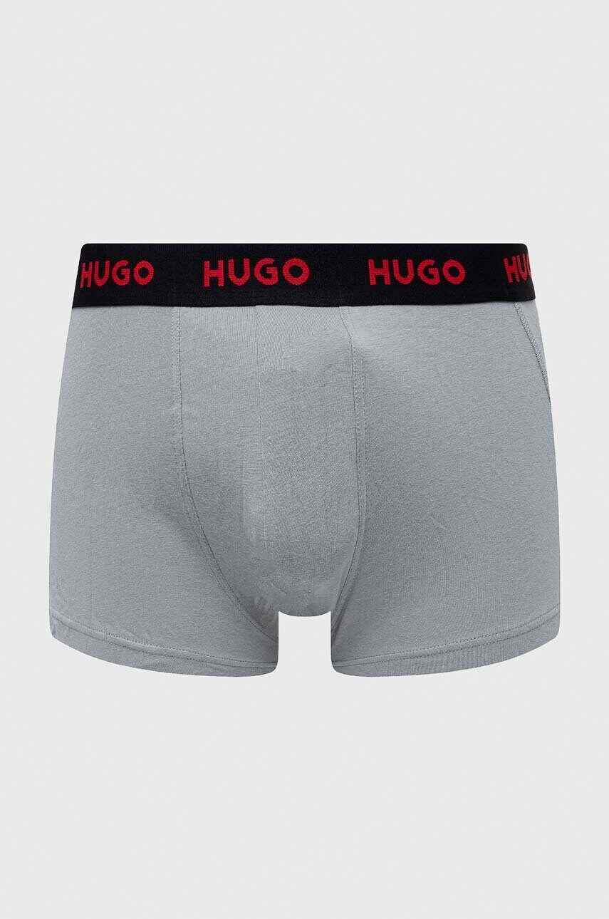 Боксери HUGO 3-pack чоловічі колір сірий