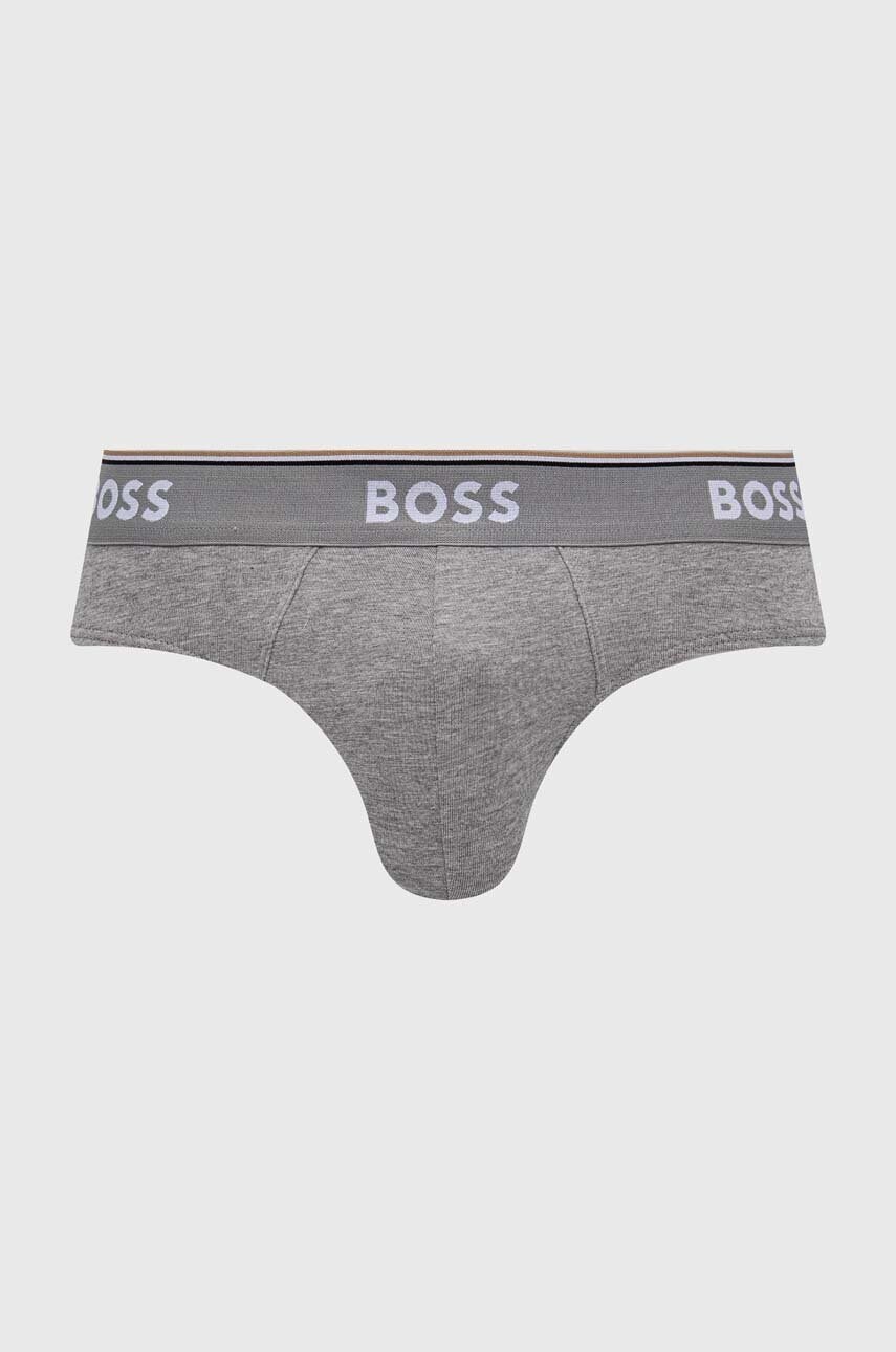 Сліпи BOSS 3-pack чоловічі колір сірий