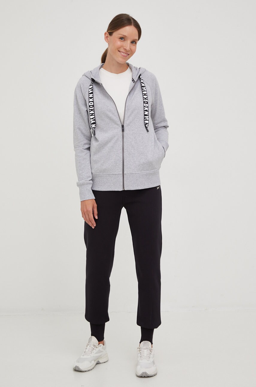Кофта Dkny жіноча колір сірий однотонна