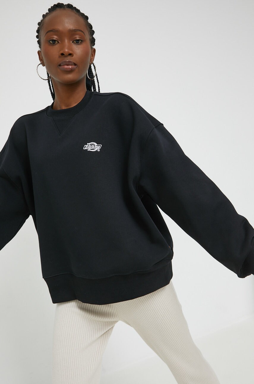 Кофта Dickies жіноча колір чорний з аплікацією