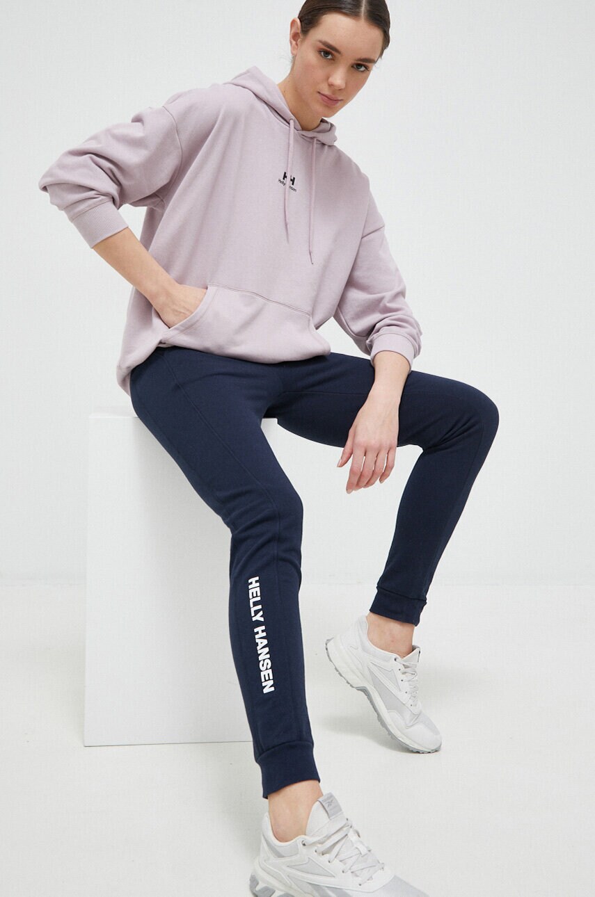 Кофта Helly Hansen жіноча колір рожевий з капюшоном однотонна