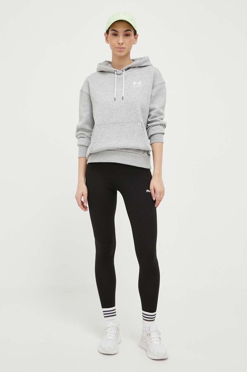 Кофта Under Armour жіноча колір сірий з капюшоном однотонна 1373033-690