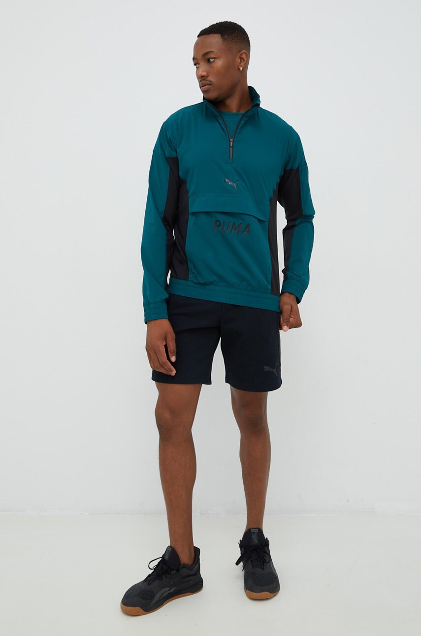 Куртка для тренувань Puma Fit чоловіча колір зелений однотонна