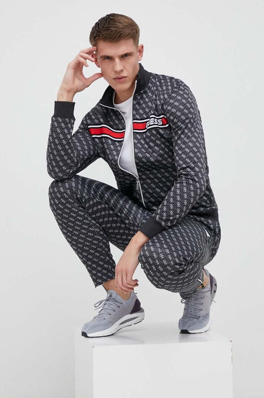 Кофта Guess KORBIN чоловіча колір чорний візерунок Z2BQ06 FL04Q