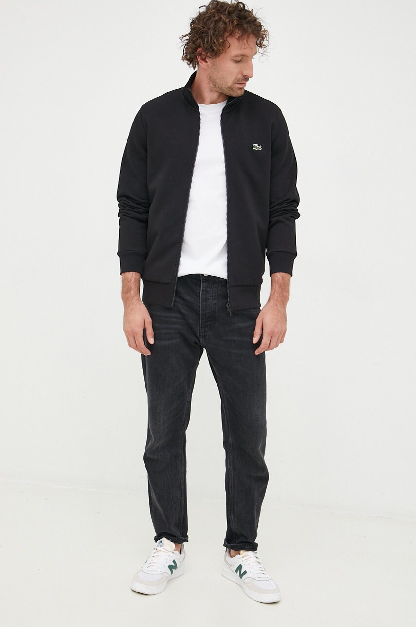 Кофта Lacoste чоловіча колір чорний однотонна SH9622-031