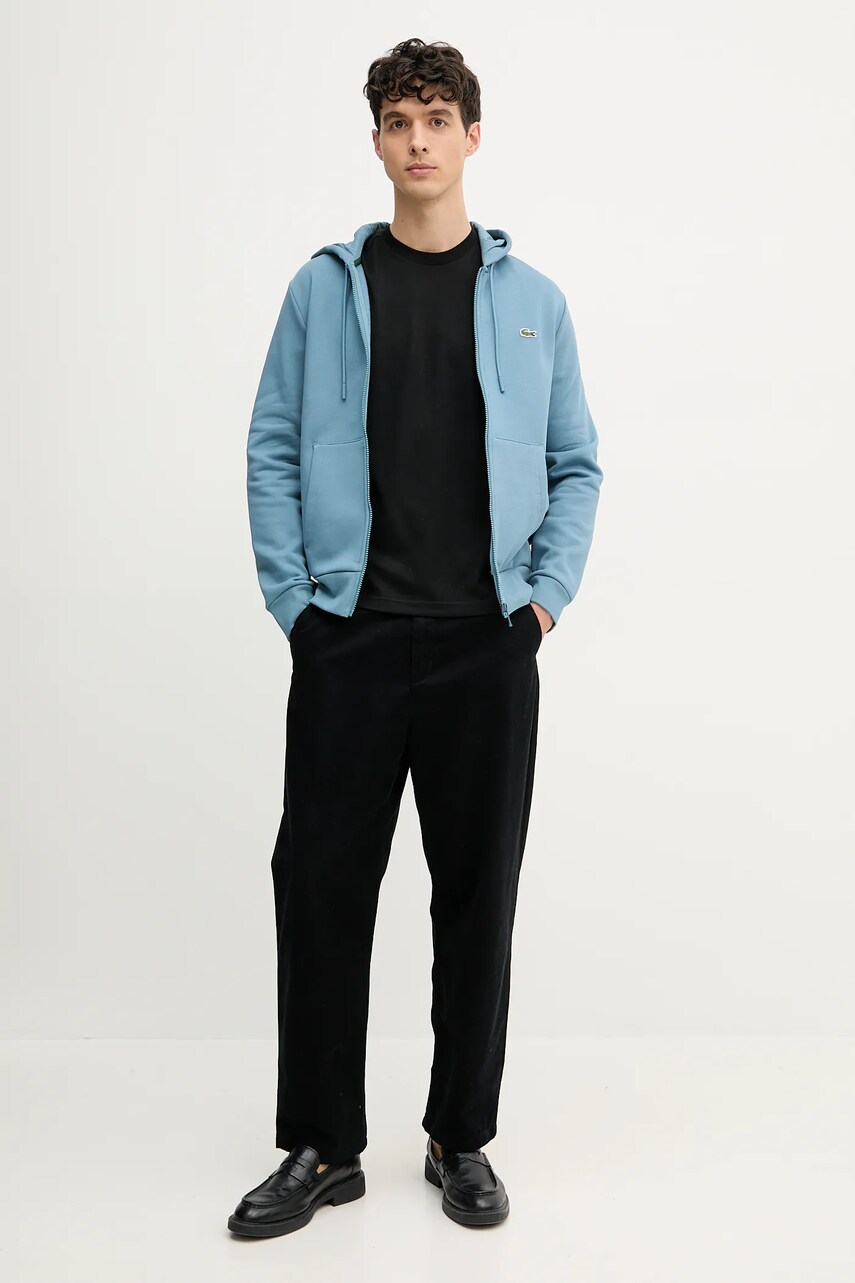 Кофта Lacoste чоловіча з капюшоном однотонна