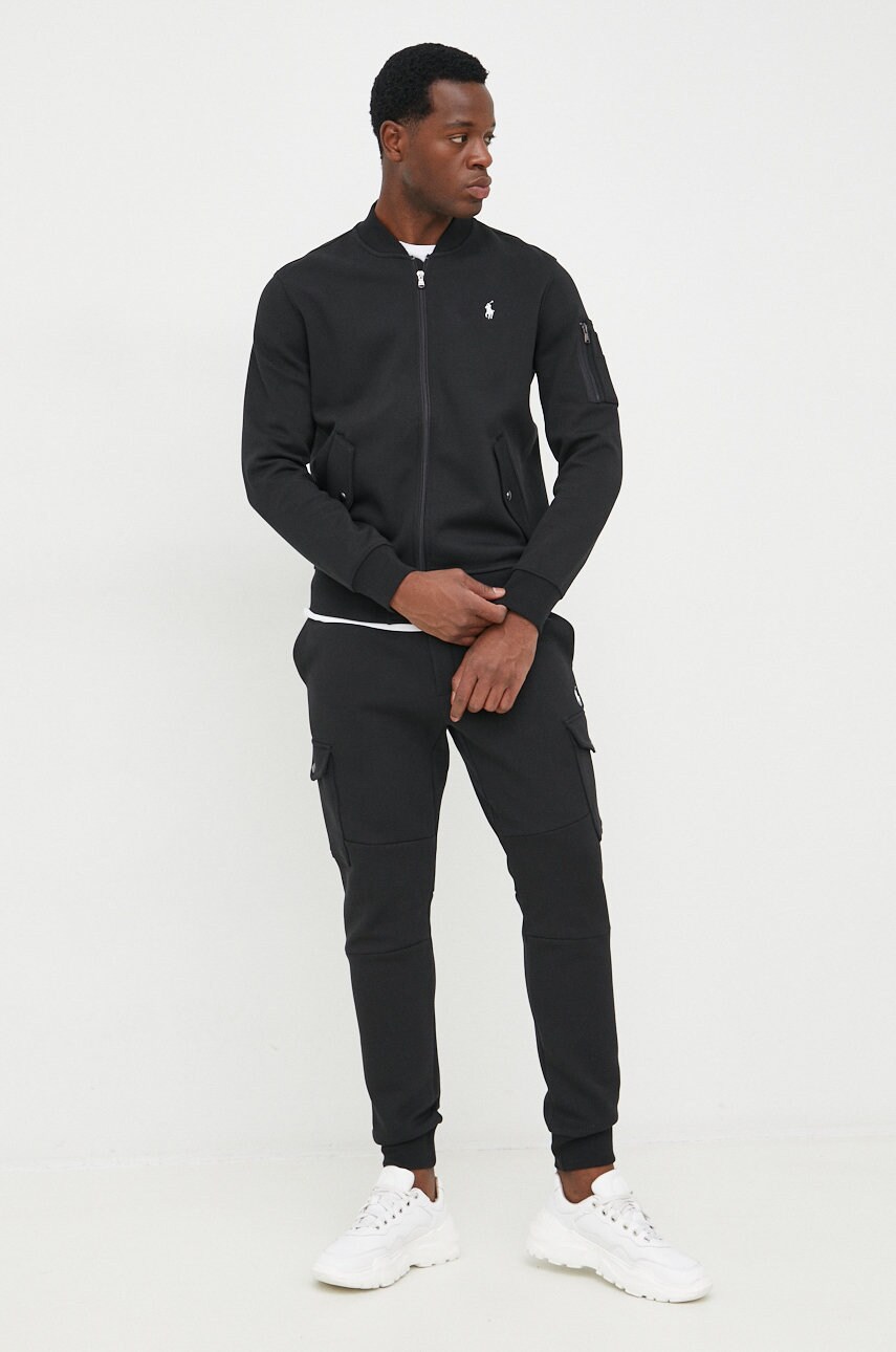 Кофта Polo Ralph Lauren чоловіча колір чорний однотонна