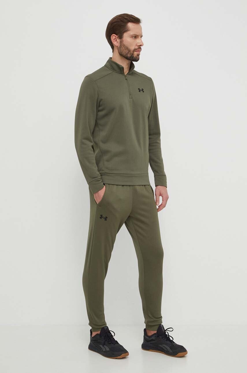 Кофта Under Armour чоловіча колір зелений однотонна
