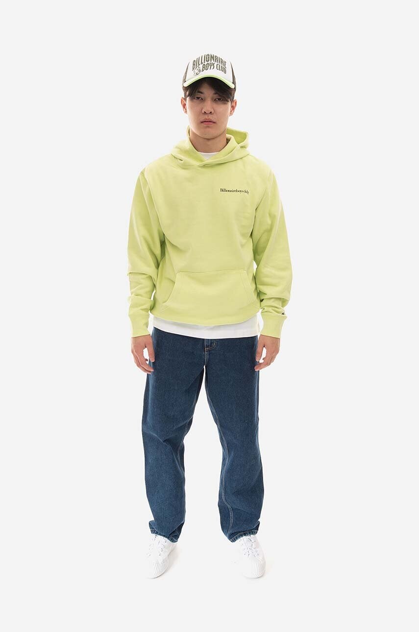 Бавовняна кофта Billionaire Boys Club Signal Popover Hood чоловіча колір синій з капюшоном з принтом B22322-NAVY