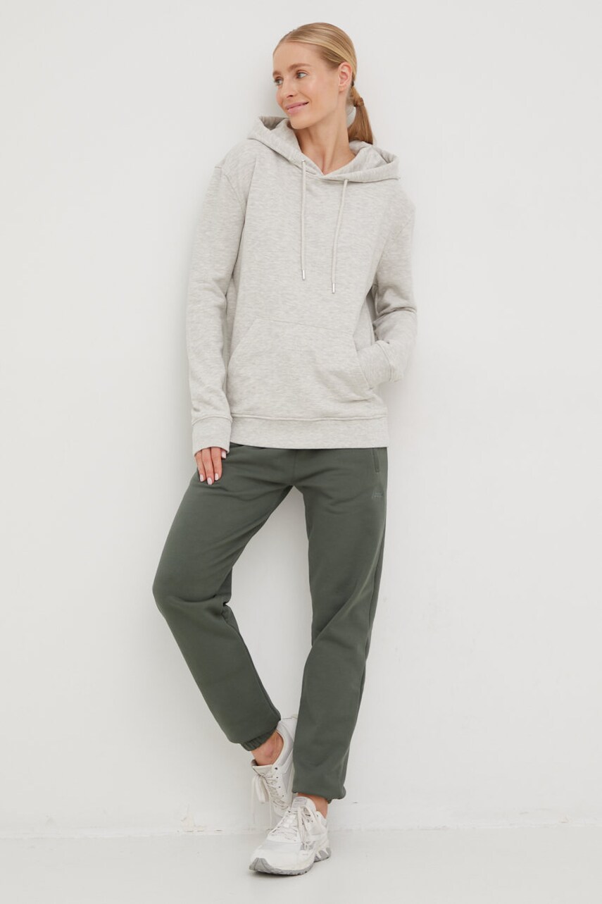 Кофта Arkk Copenhagen unisex колір сірий з капюшоном меланж