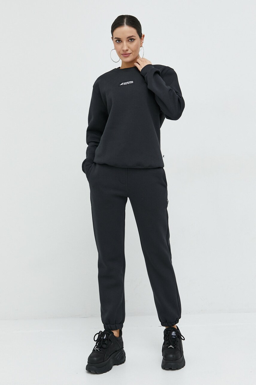 Кофта Kangol unisex колір чорний з аплікацією