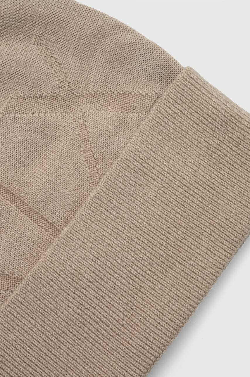 Шапка з домішкою вовни Armani Exchange колір рожевий з тонкого трикотажу
