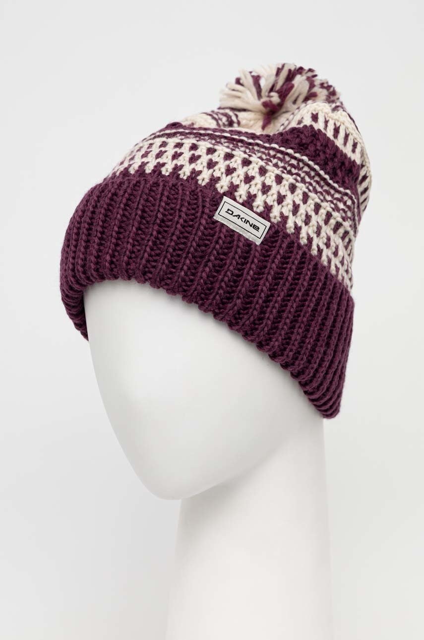 Шапка Dakine Davina Beanie колір фіолетовий з товстого трикотажу