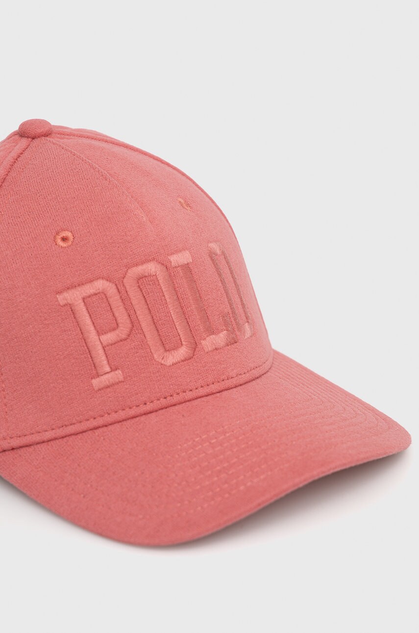Кепка Polo Ralph Lauren колір рожевий з аплікацією