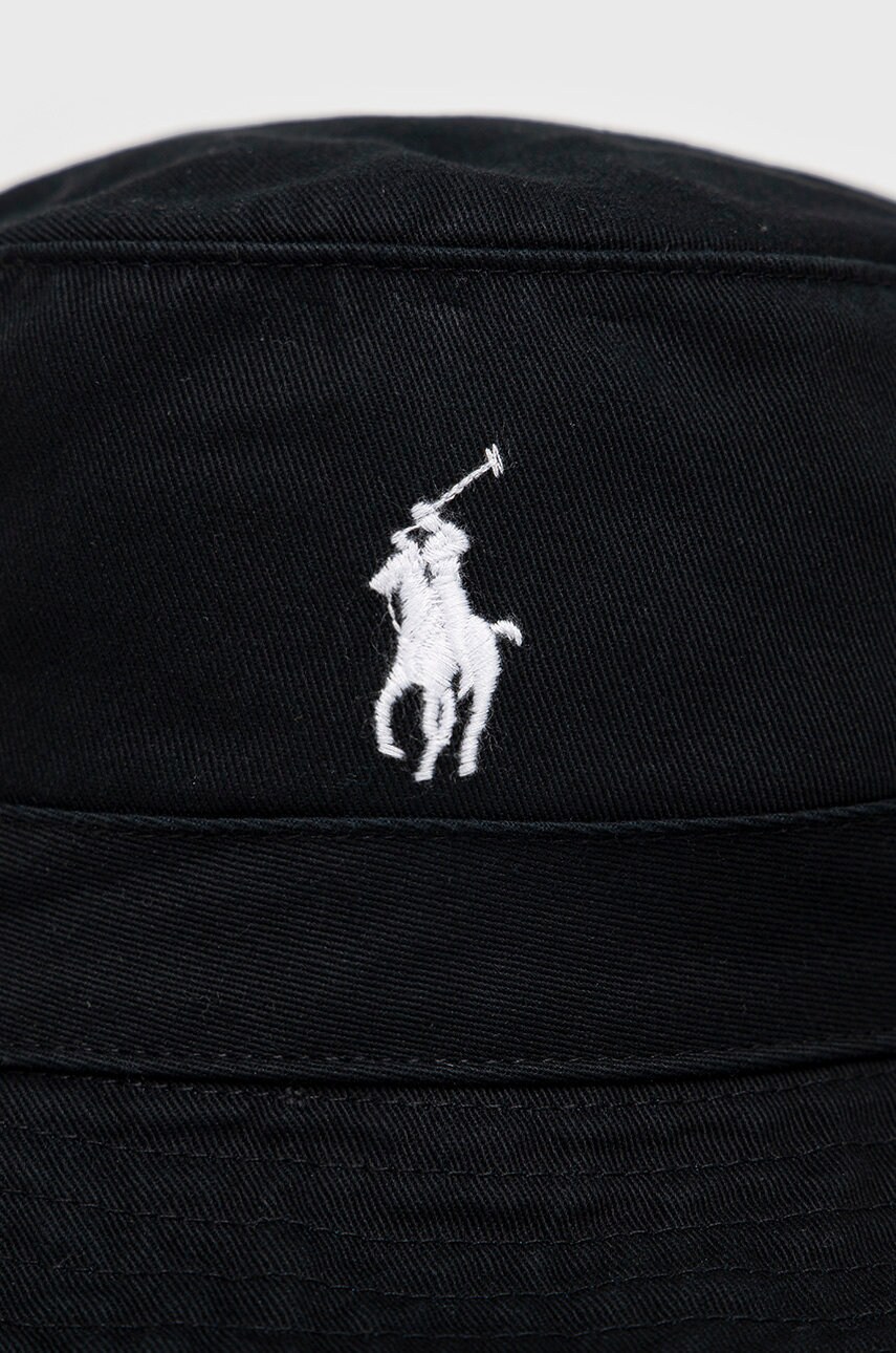 Бавовняний капелюх Polo Ralph Lauren колір чорний з бавовни