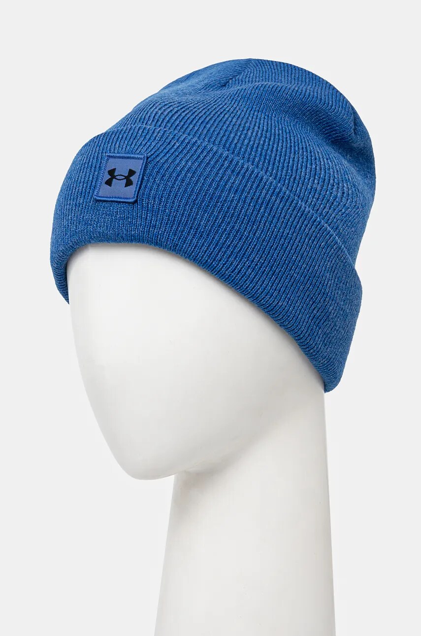 Шапка Under Armour колір синій з товстого трикотажу 1373155