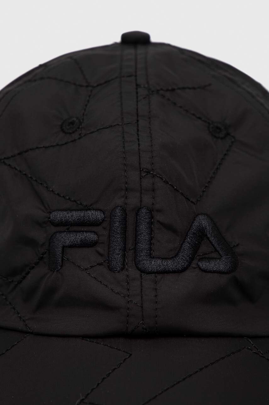 Кепка Fila колір чорний з аплікацією