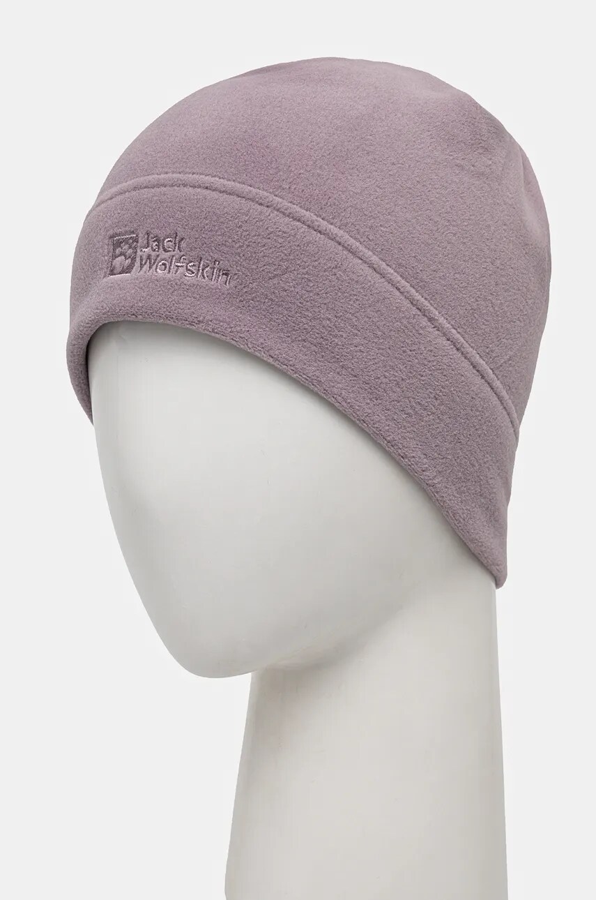 Шапка Jack Wolfskin колір фіолетовий з тонкого трикотажу