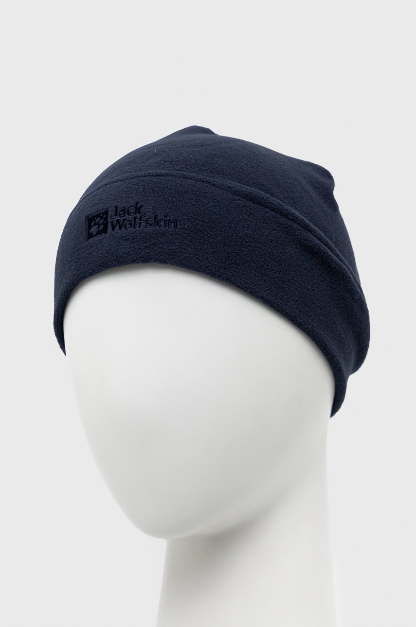 Шапка Jack Wolfskin колір синій з тонкого трикотажу