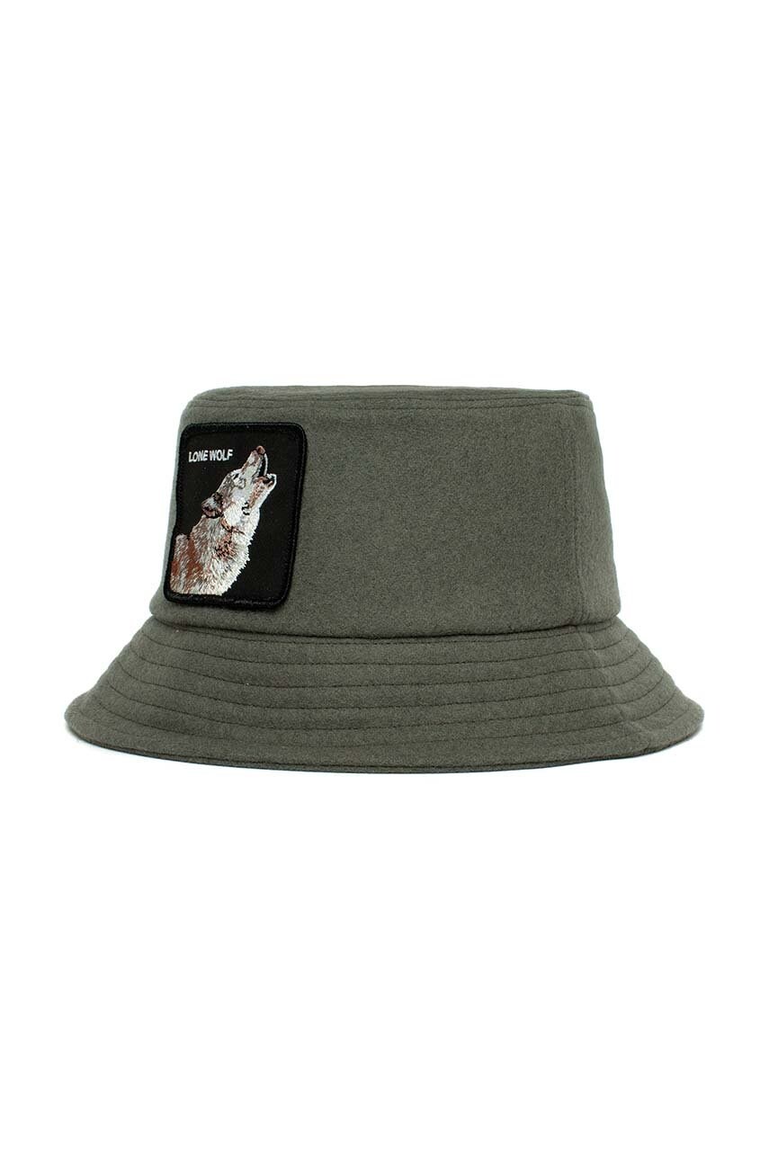 Капелюх Goorin Bros Wolf Heat колір зелений вовна