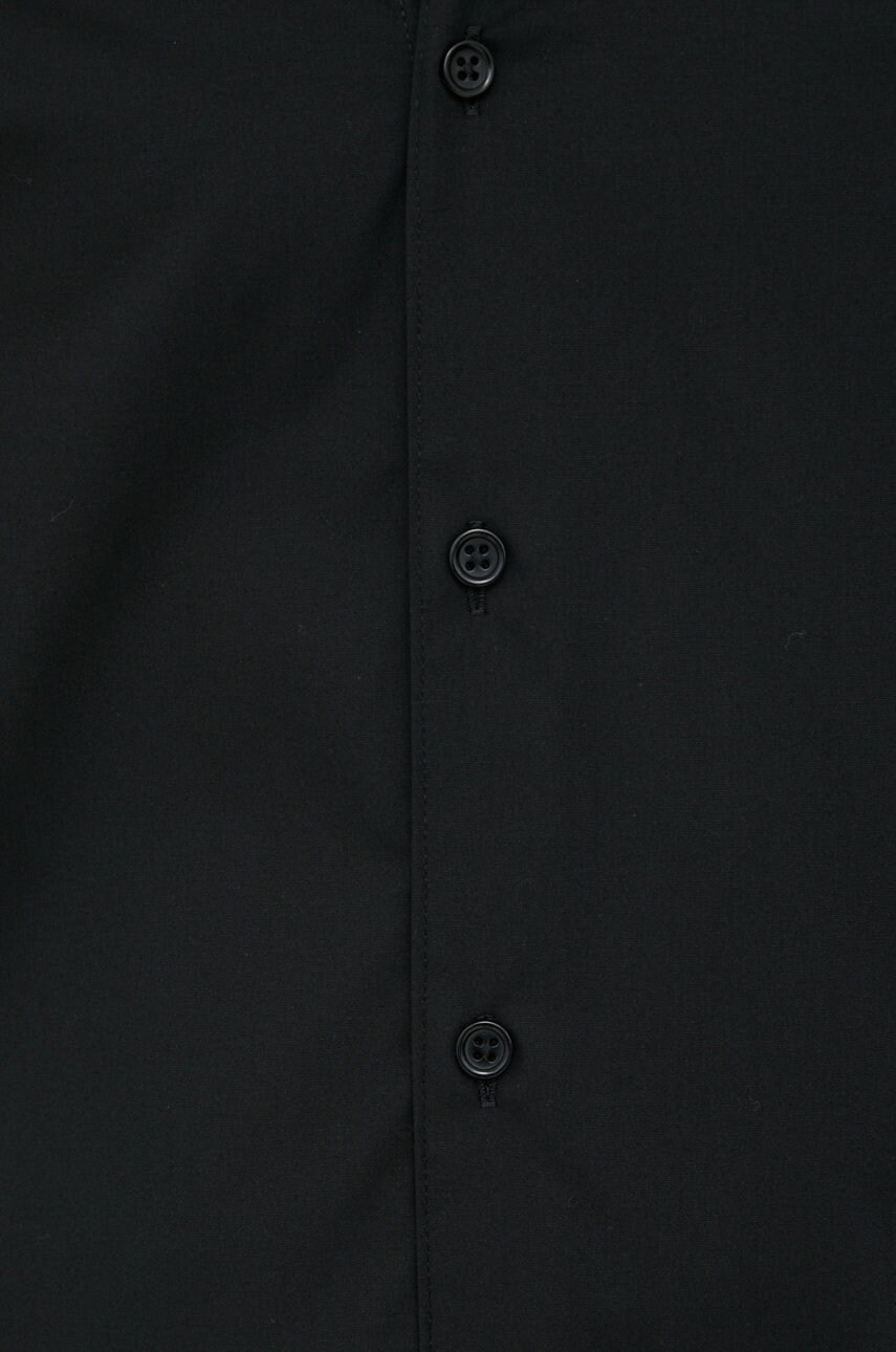 Сорочка Bruuns Bazaar чоловіча колір чорний regular комір button-down
