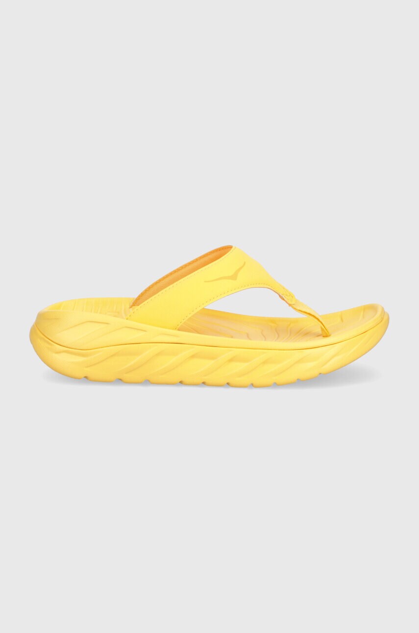 В'єтнамки Hoka One One Ora Recovery Flip жіночі колір помаранчевий на платформі