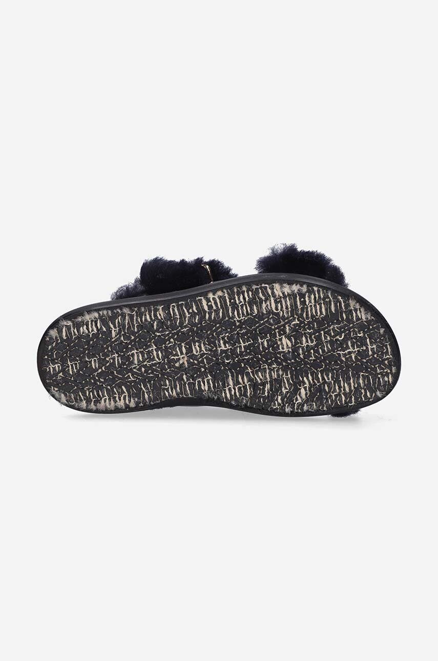 Шкіряні шльопанці Marni Fussbett Shoe жіночі колір чорний FBMS014501.P5045.ZL866-black