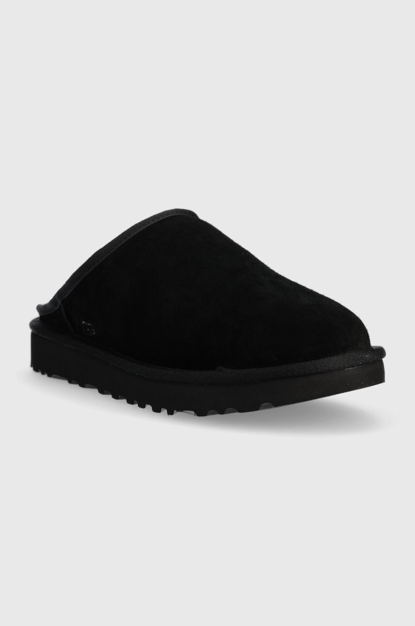 Замшеві тапочки UGG M Classic Slip-on колір чорний 1129290.BLK-BLK