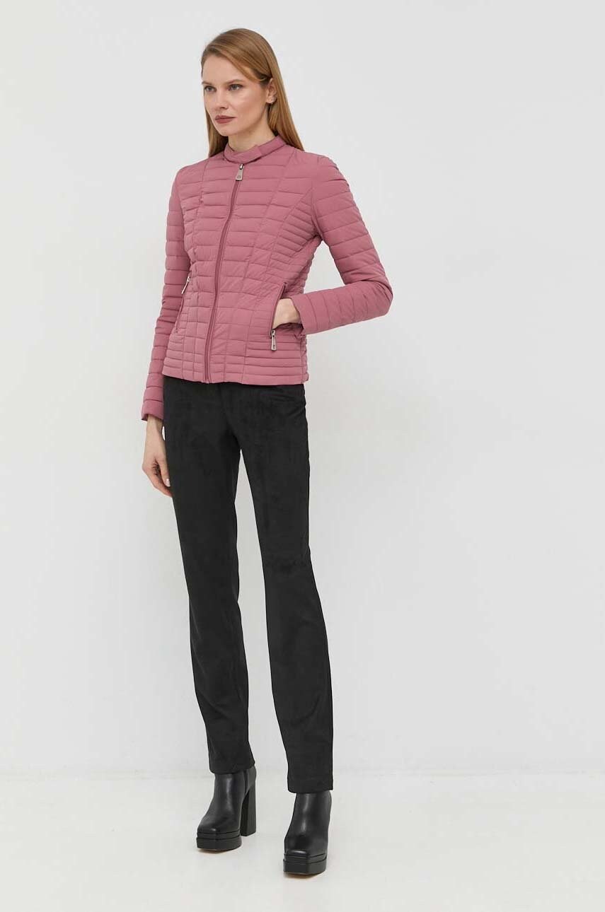 Куртка Guess жіноча колір рожевий перехідна