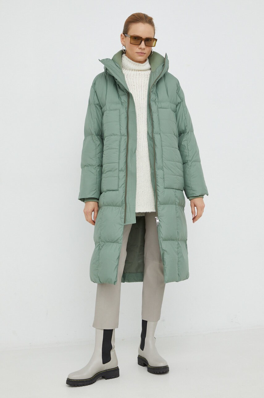 Куртка Tiger Of Sweden жіноча колір зелений зимова oversize