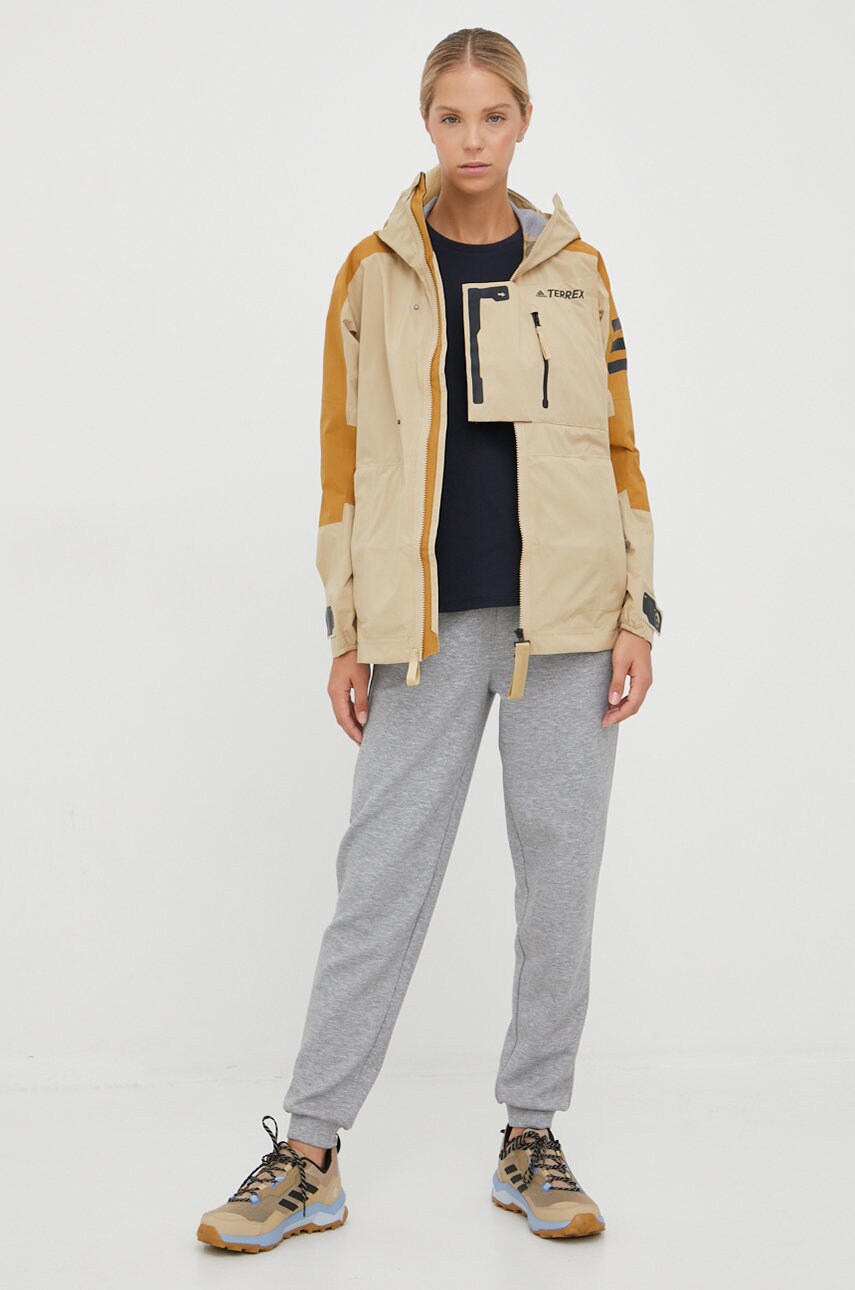 Куртка outdoor adidas TERREX Xploric колір бежевий